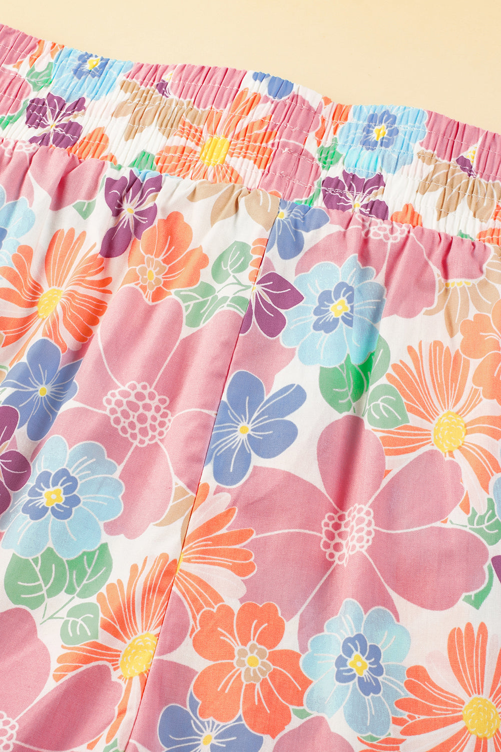 Stand Out! Floral Smocked Waist Loose Pants
