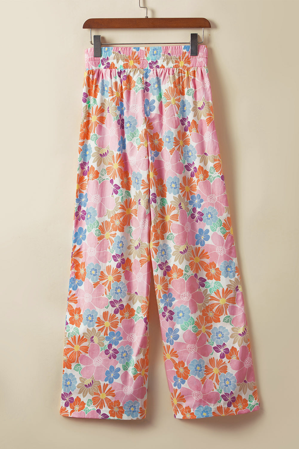 Stand Out! Floral Smocked Waist Loose Pants
