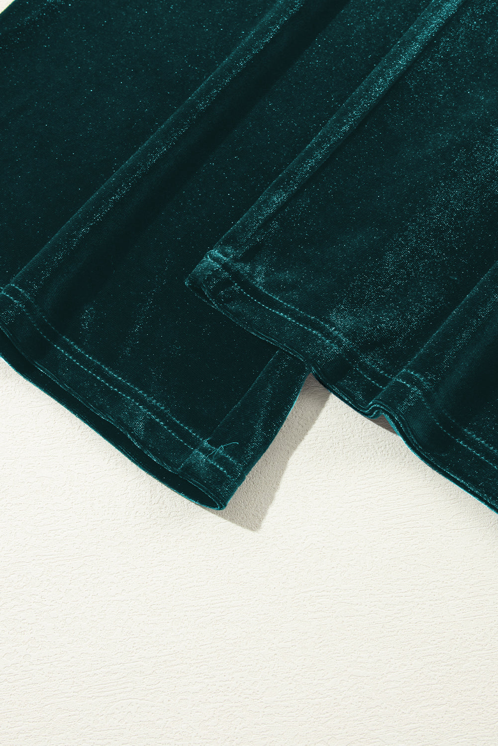 Velvet Drawstring Waist Wide Leg Pants