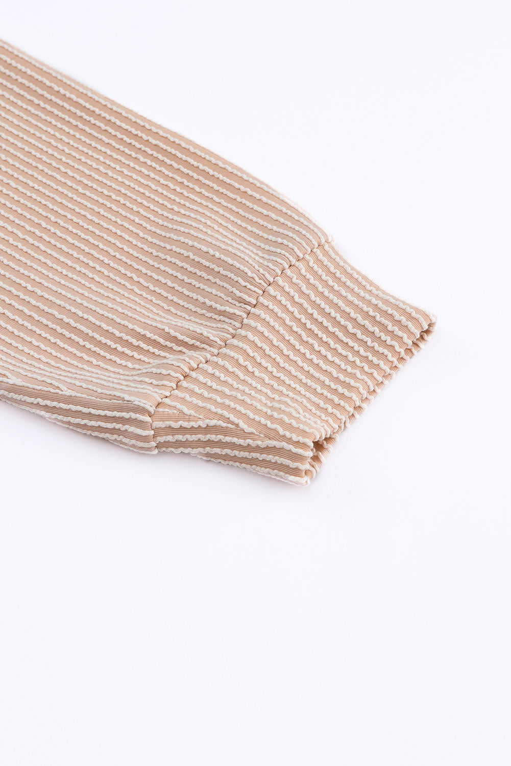 Color Block Ribbed Loose Long Sleeve Top