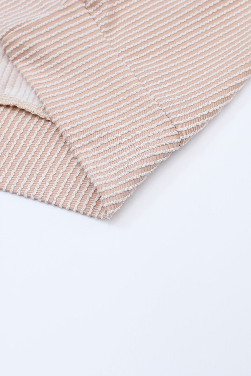 Color Block Ribbed Loose Long Sleeve Top