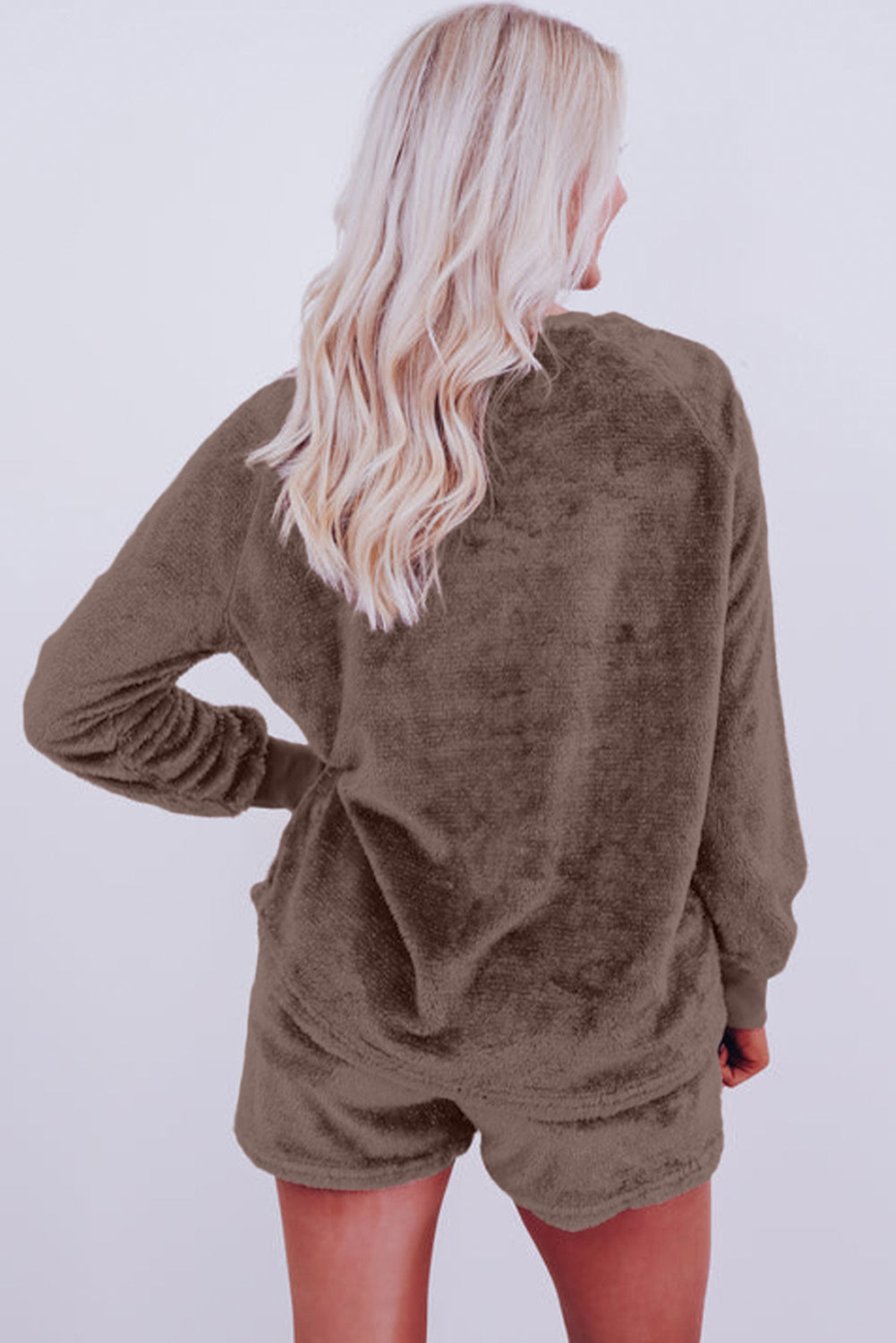 Teddy Bear Feel Two-Piece Fleece Lounge Set