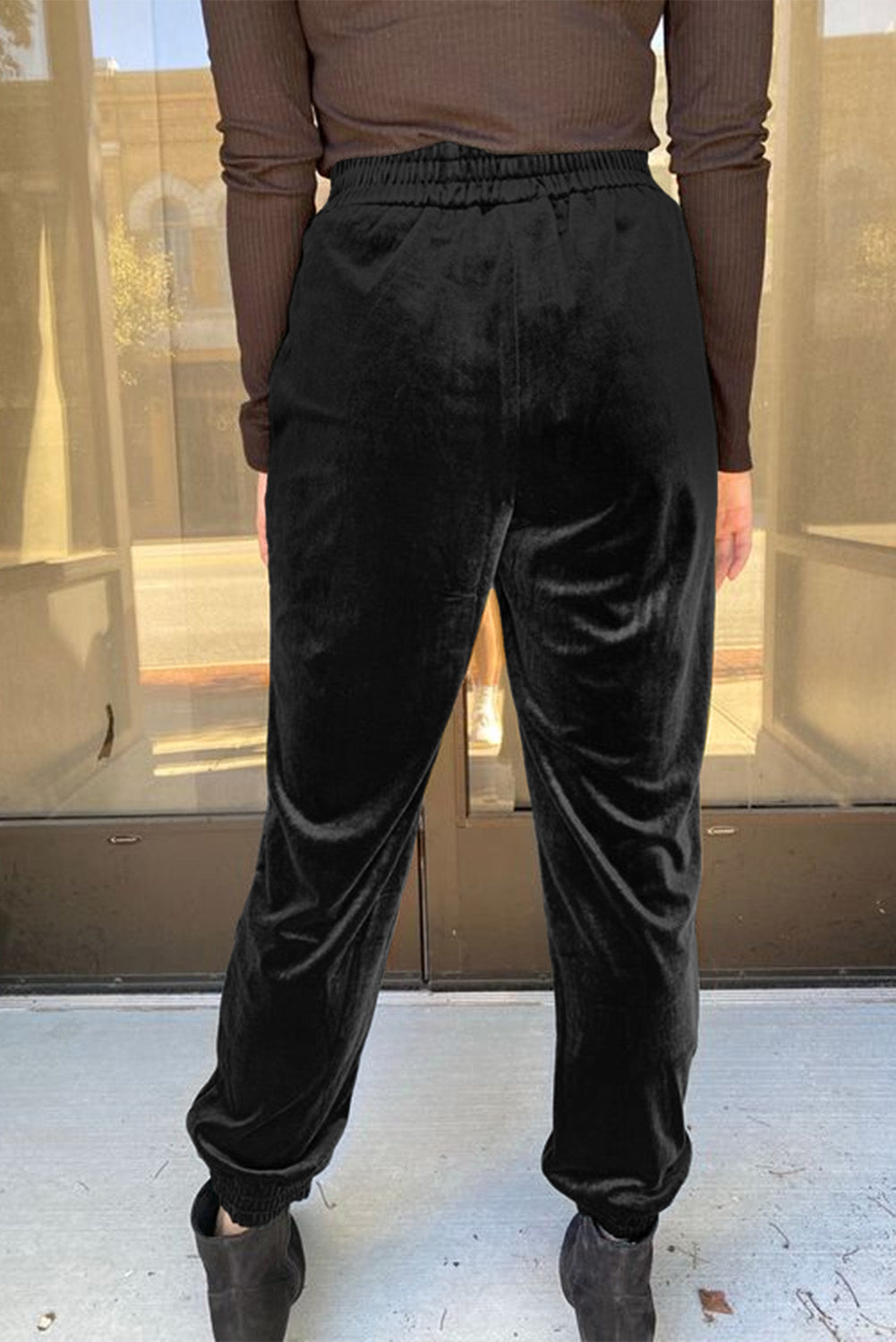 Oh So Smooth! Black Velvet Pants