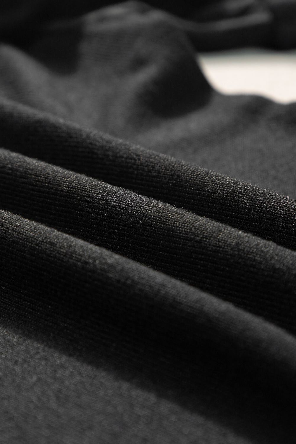 Gray Ribbed Splicing Sleeve Round Neck T-shirt