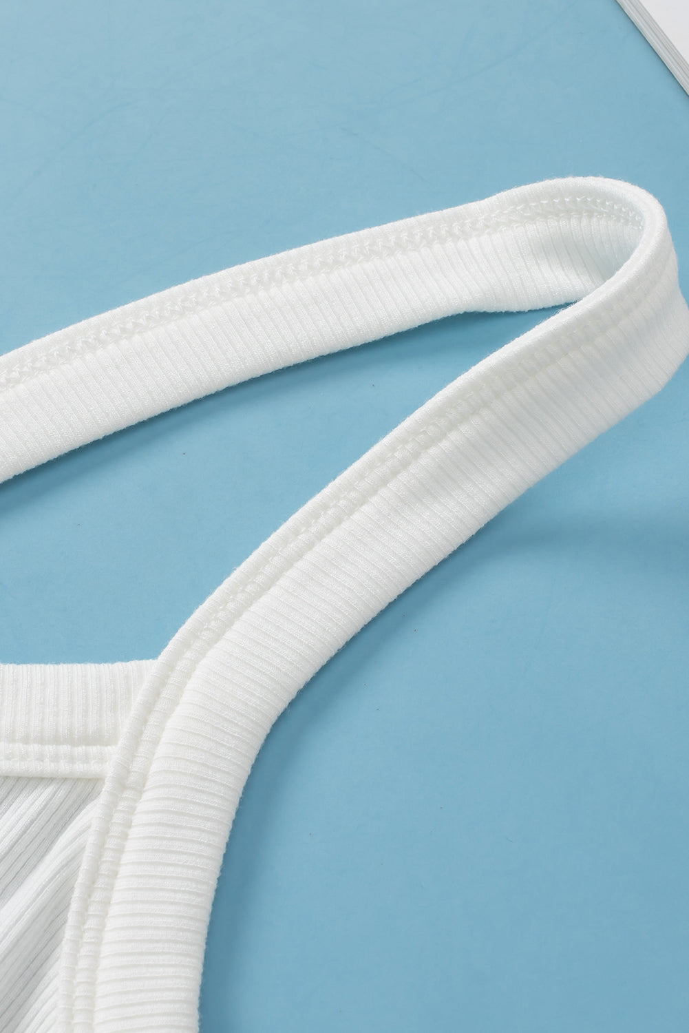 Bonbon Athletic Ribbed Cropped Cami Top