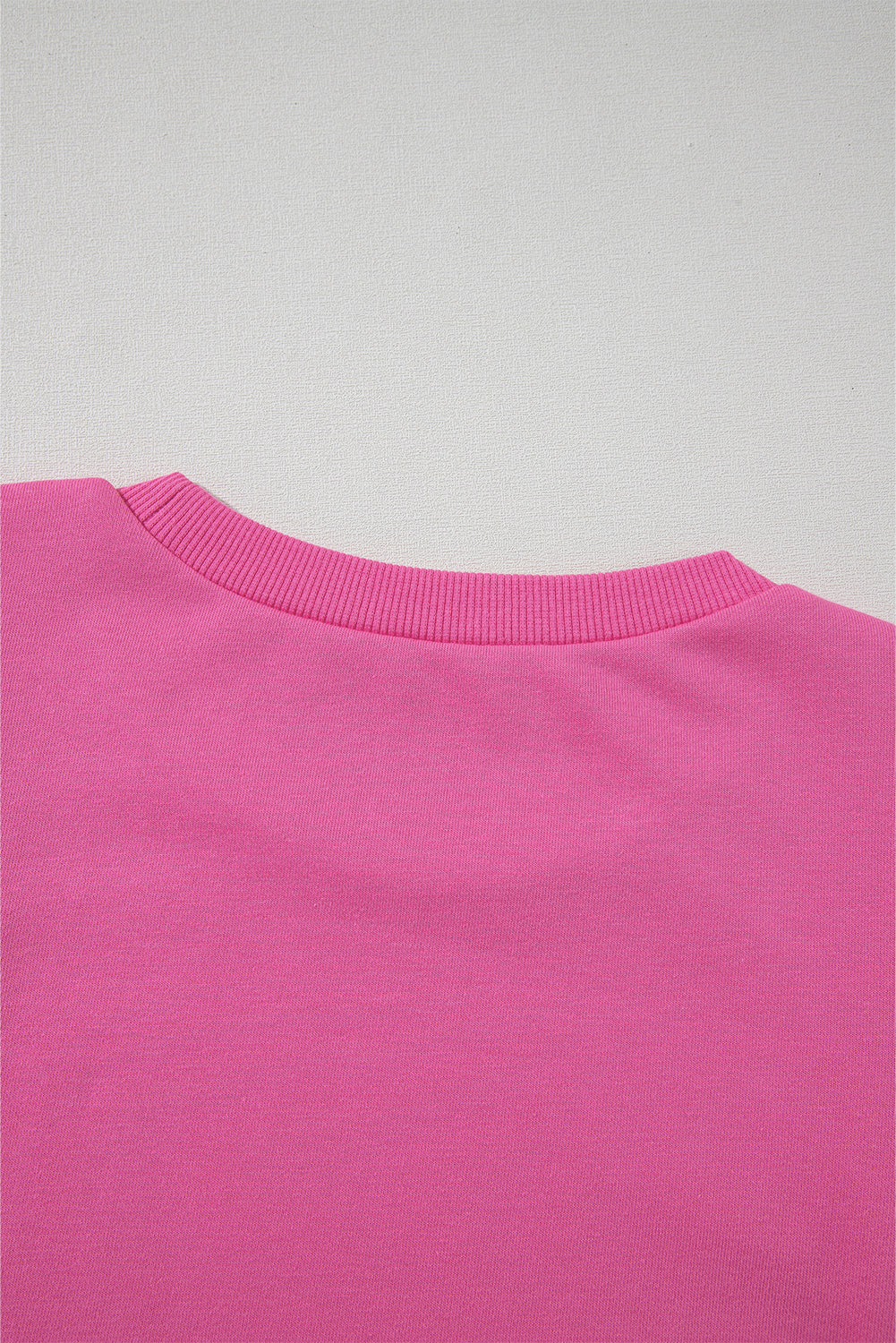 Solid Patchwork Sleeve Round Neck Sweatshirt