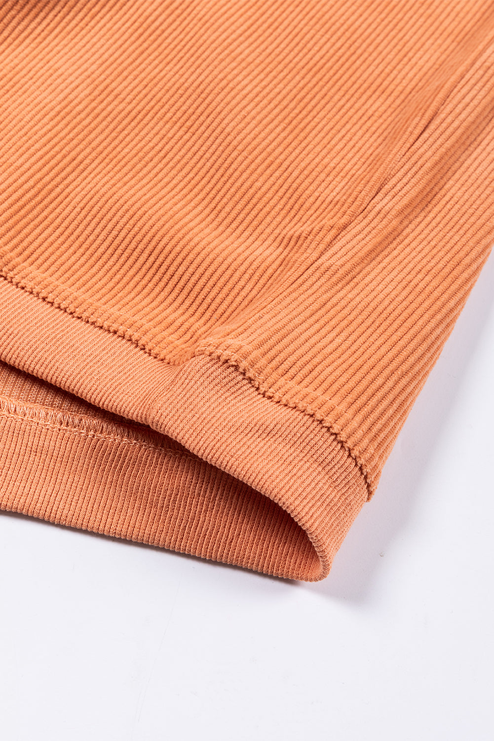 Strawberry Pink Ribbed Corded Oversized Sweatshirt
