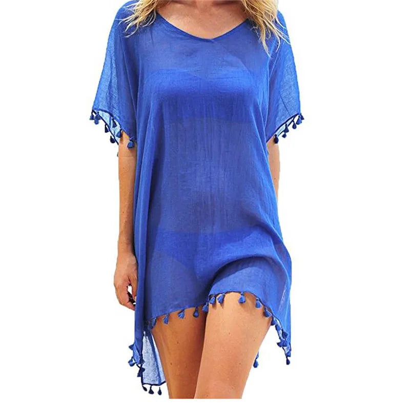 Chiffon Tassels Swimsuit Cover Up
