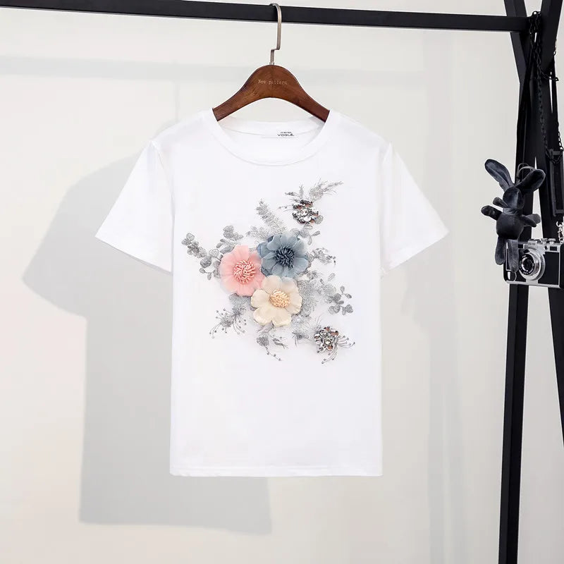 Elegant Floral Graphic T-Shirt