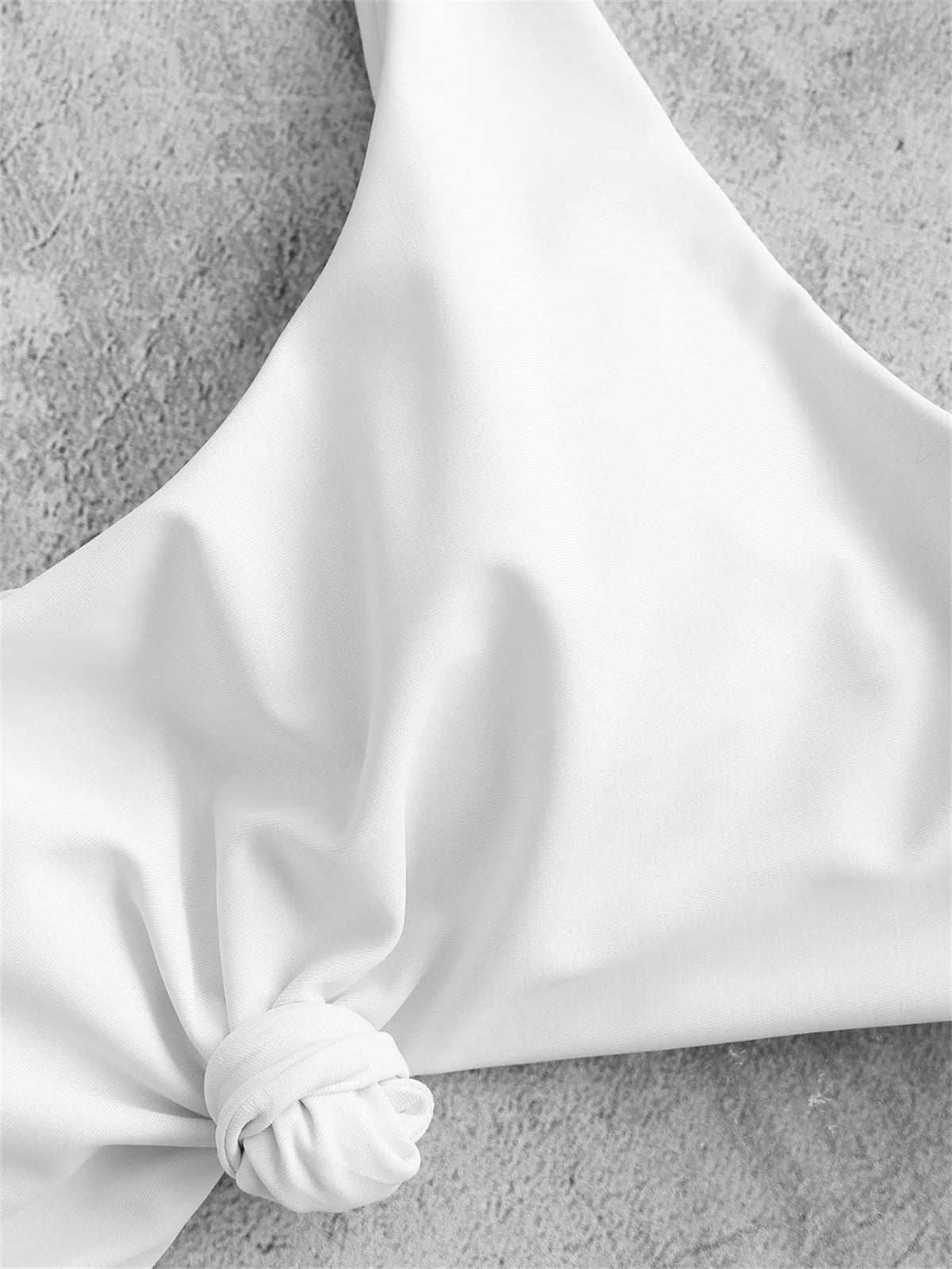 Scoop Neck Striped Swimwear Knot Bow Top