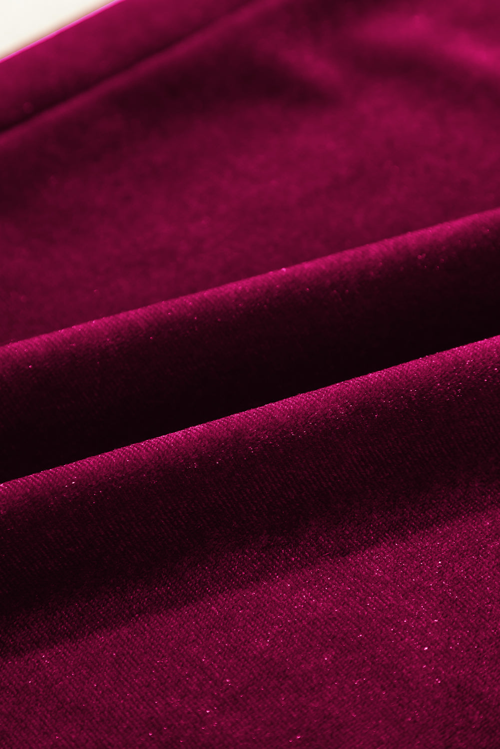 Velvet Drawstring Waist Wide Leg Pants