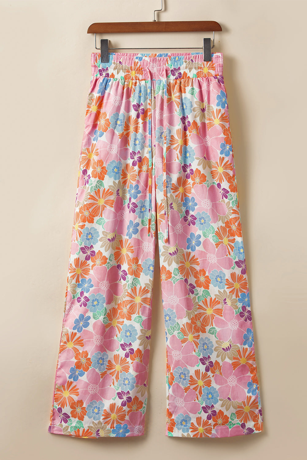 Stand Out! Floral Smocked Waist Loose Pants