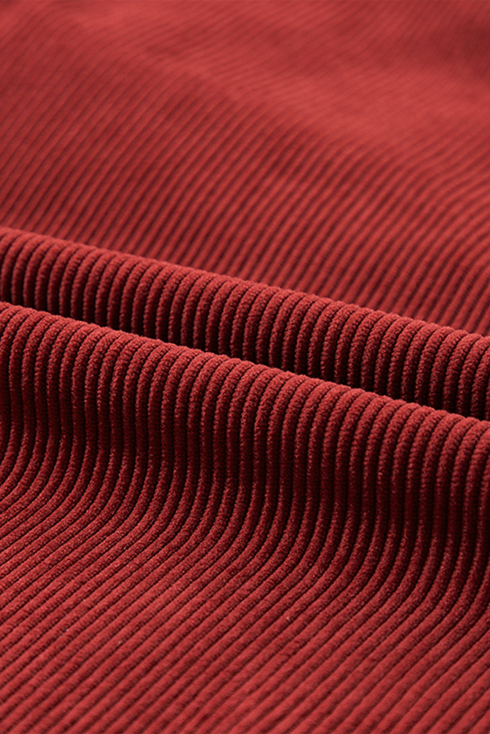 Strawberry Pink Ribbed Corded Oversized Sweatshirt
