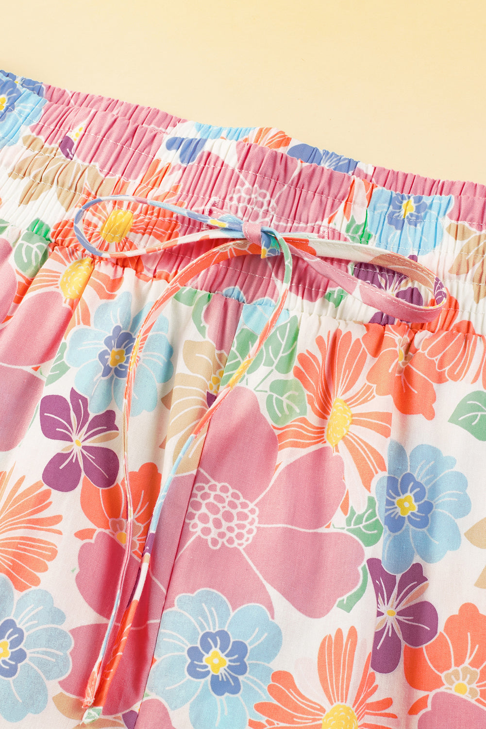 Stand Out! Floral Smocked Waist Loose Pants