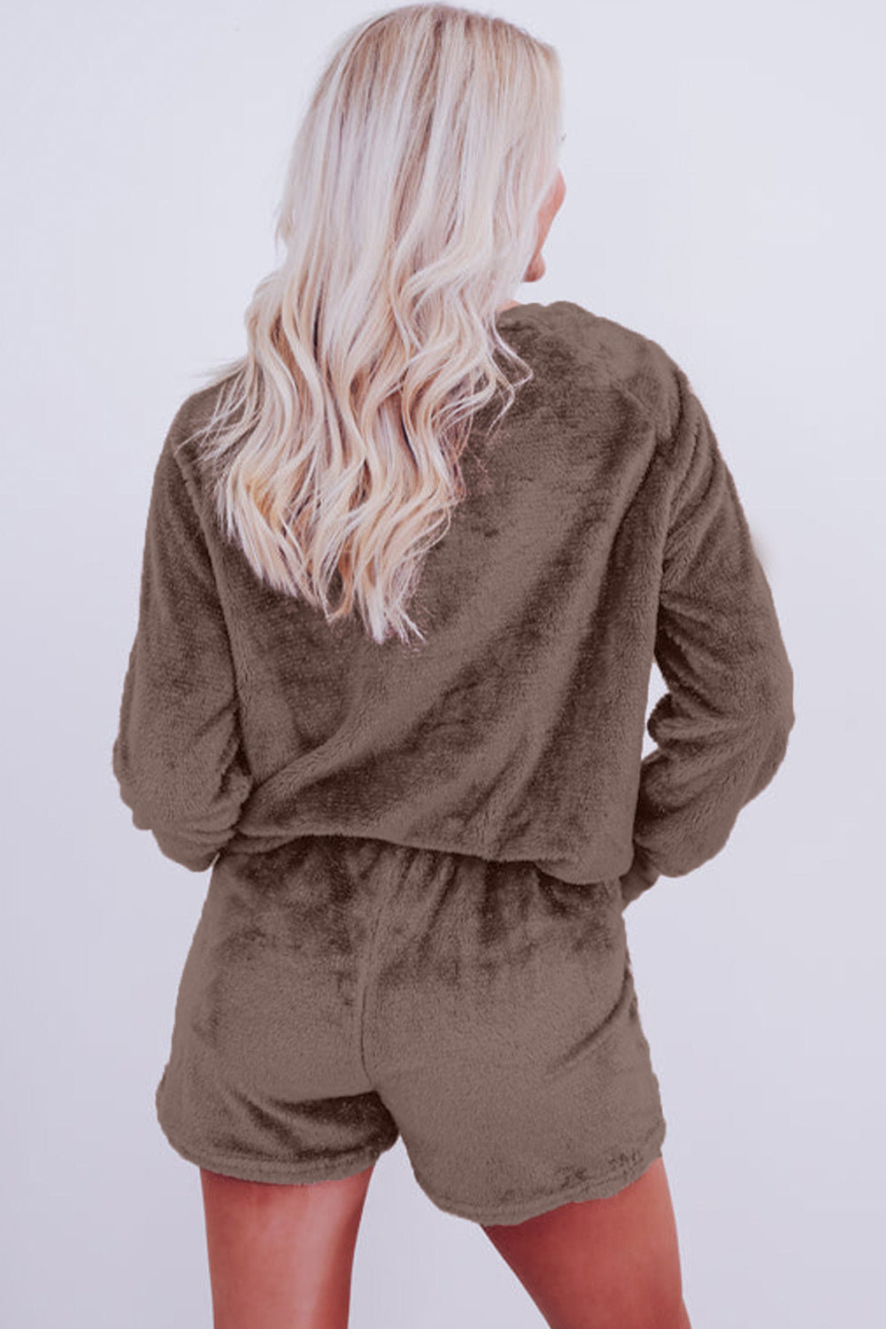 Teddy Bear Feel Two-Piece Fleece Lounge Set