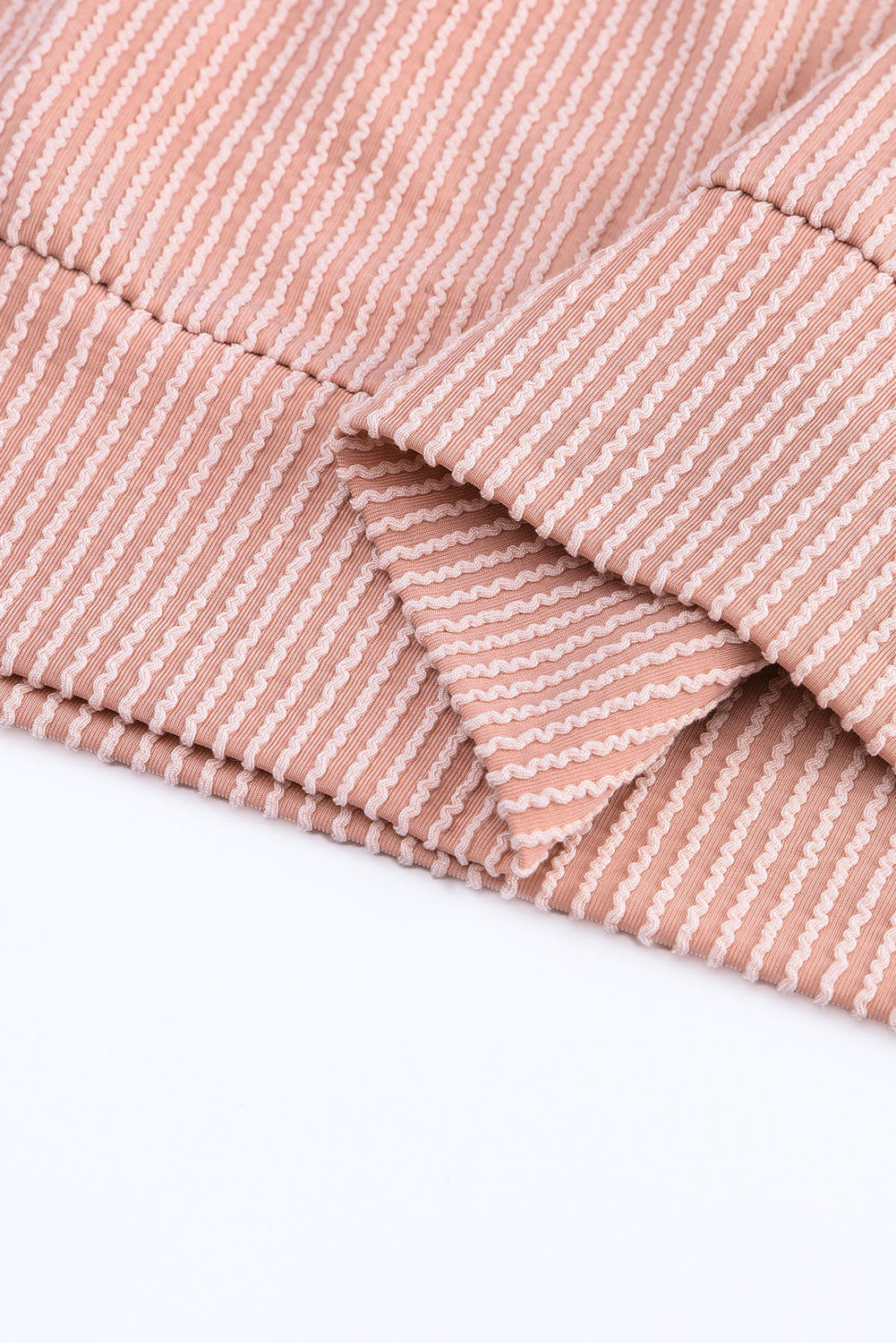 Color Block Ribbed Loose Long Sleeve Top