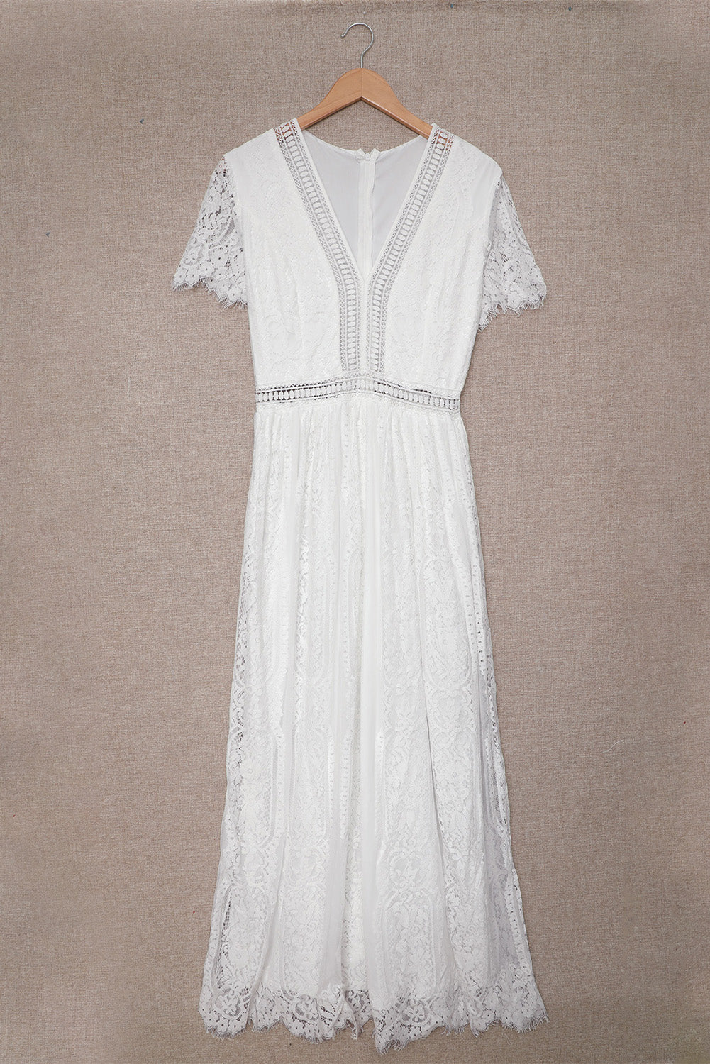 Pink Blue Fill Your Heart Lace Maxi Dress