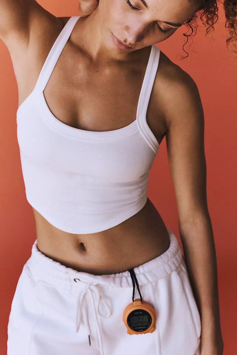 Bonbon Athletic Ribbed Cropped Cami Top