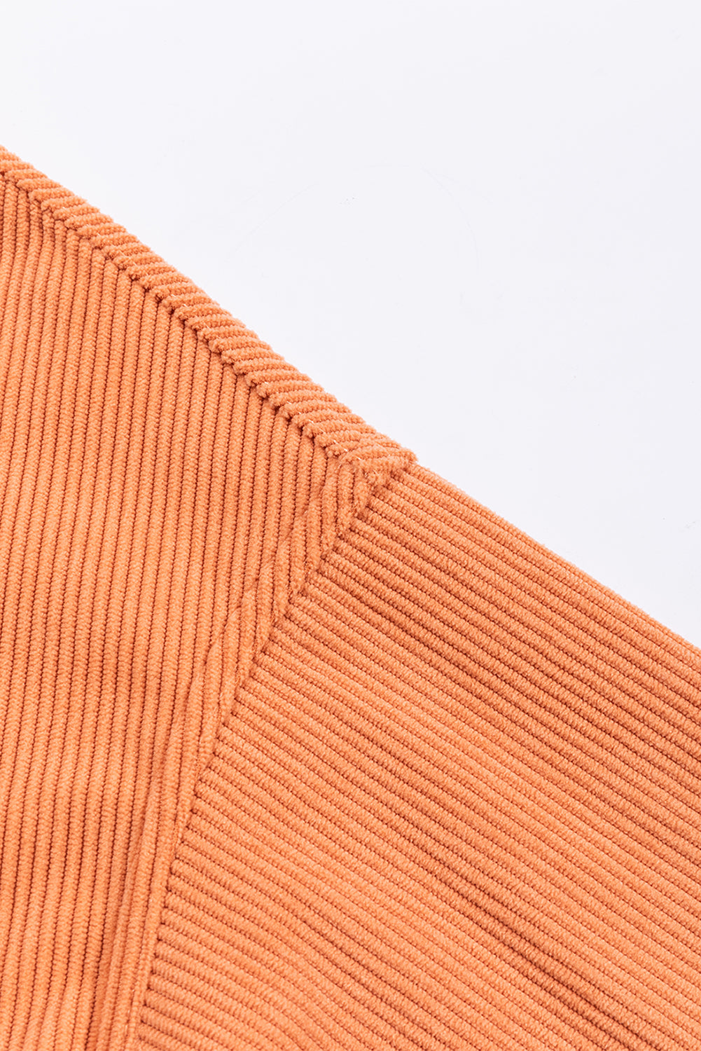 Strawberry Pink Ribbed Corded Oversized Sweatshirt