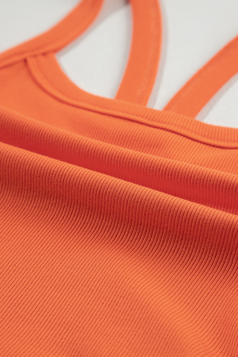 Bonbon Athletic Ribbed Cropped Cami Top