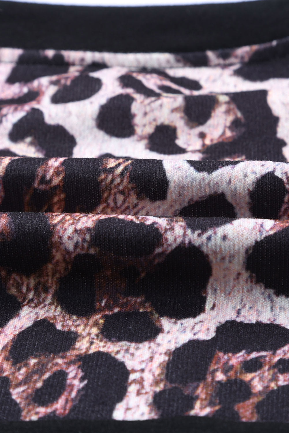 Red Printed Leopard Detail Plus Size Cardigan