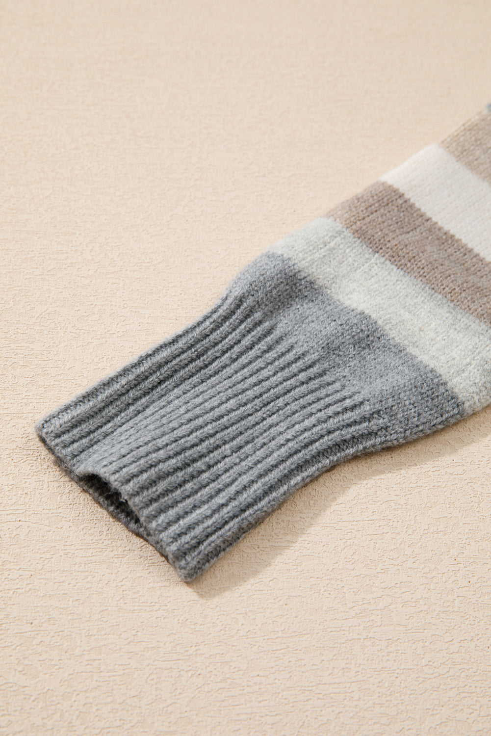 Stripes for Days Ribbed Edge Round Neck Sweater