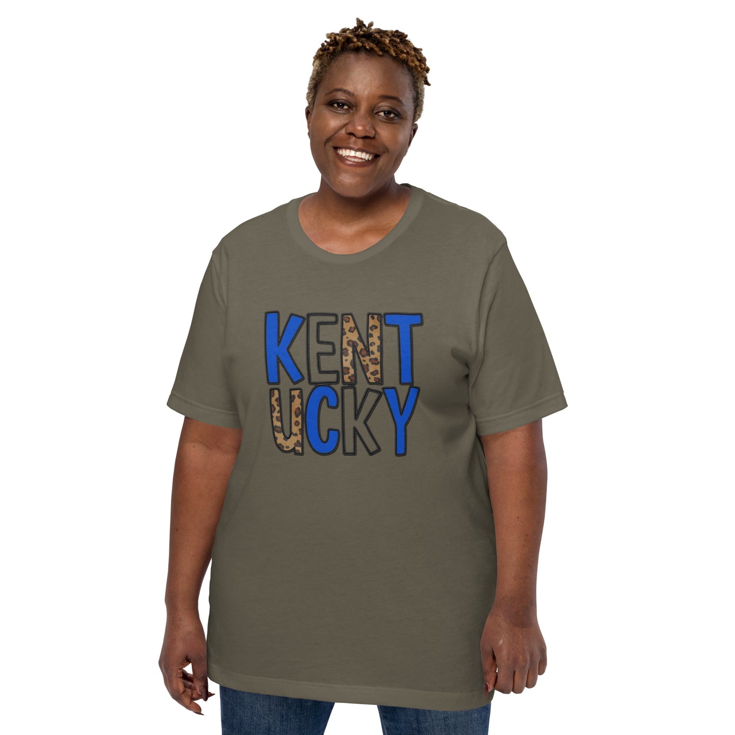 Kentucky Blue, White, & Leopard Unisex t-shirt