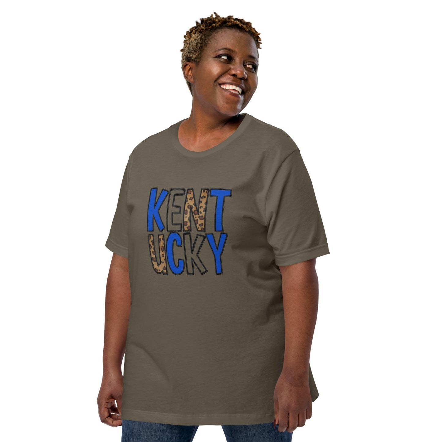 Kentucky Blue, White, & Leopard Unisex t-shirt