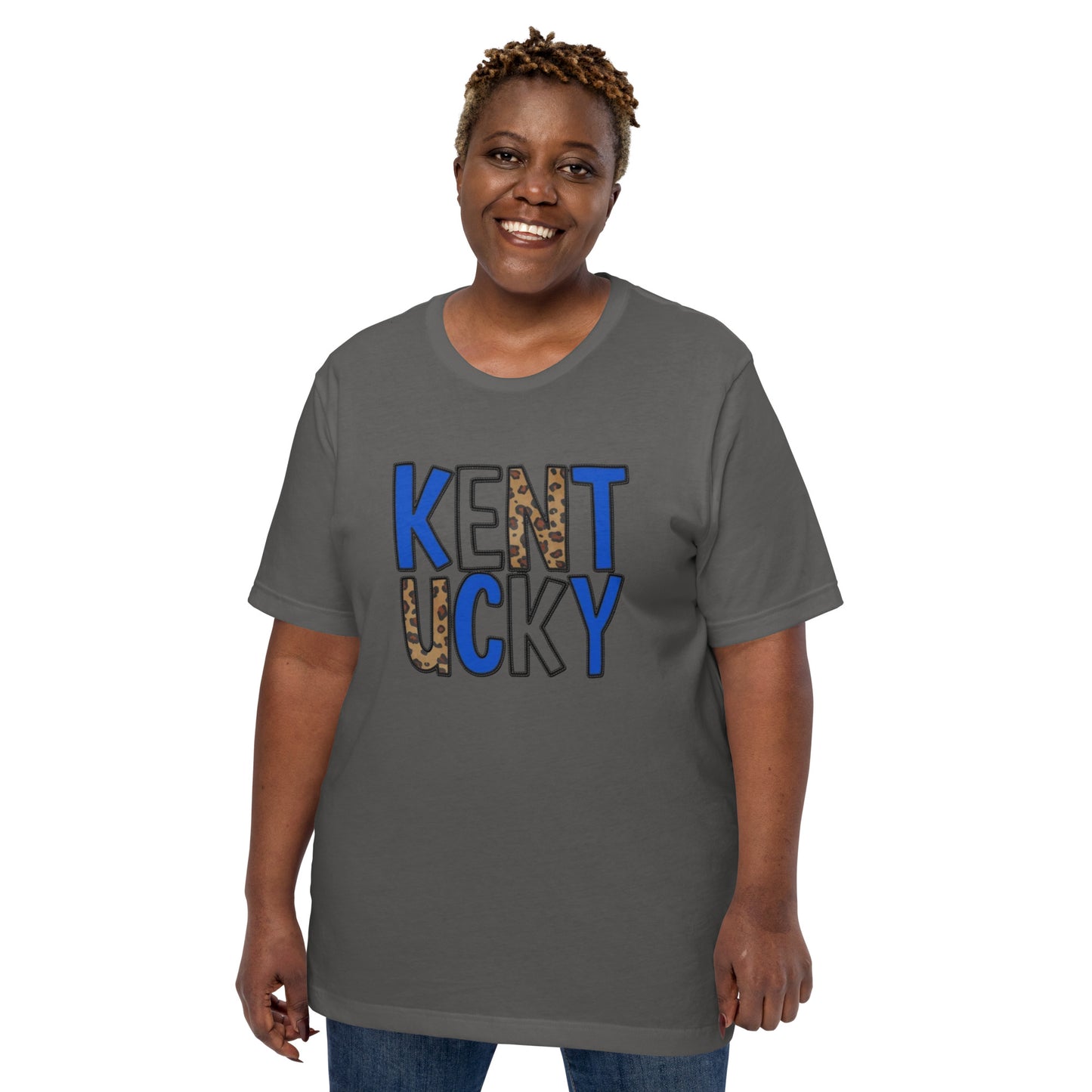 Kentucky Blue, White, & Leopard Unisex t-shirt