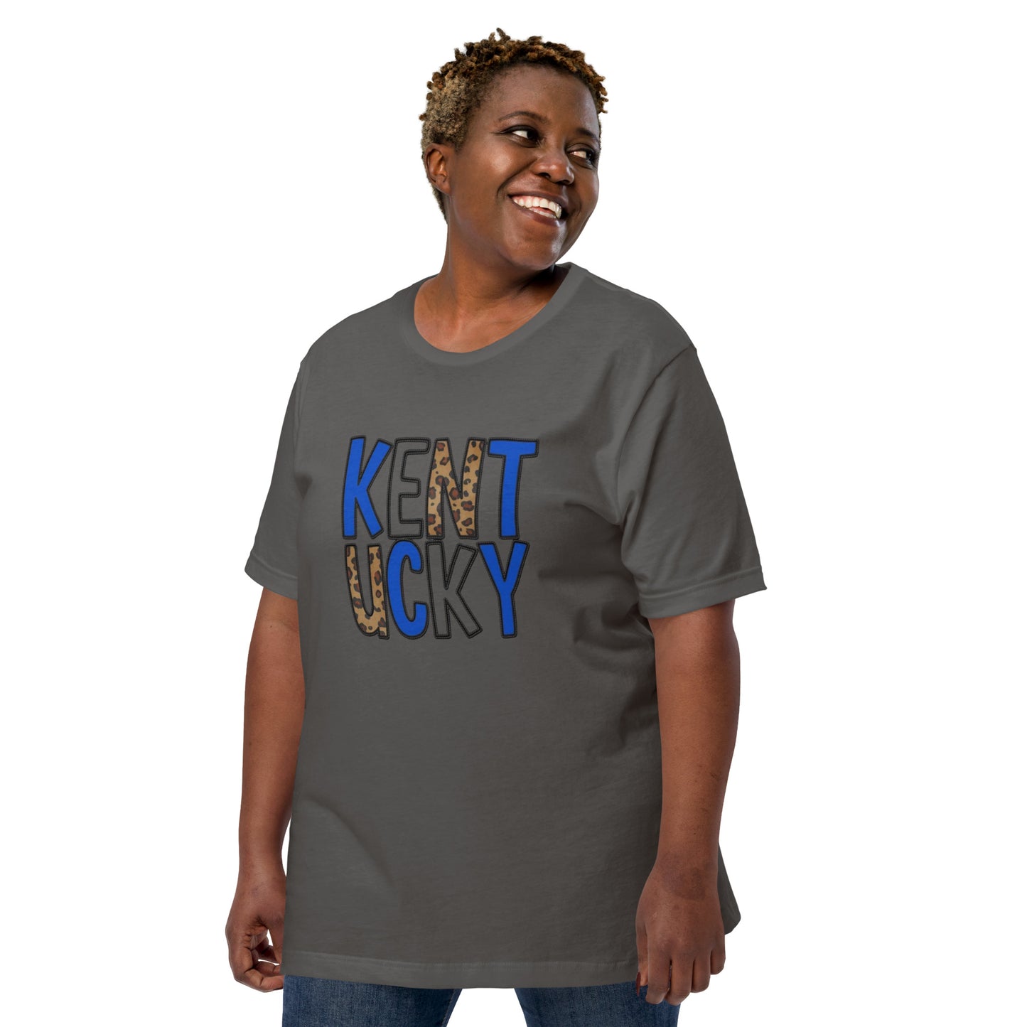 Kentucky Blue, White, & Leopard Unisex t-shirt