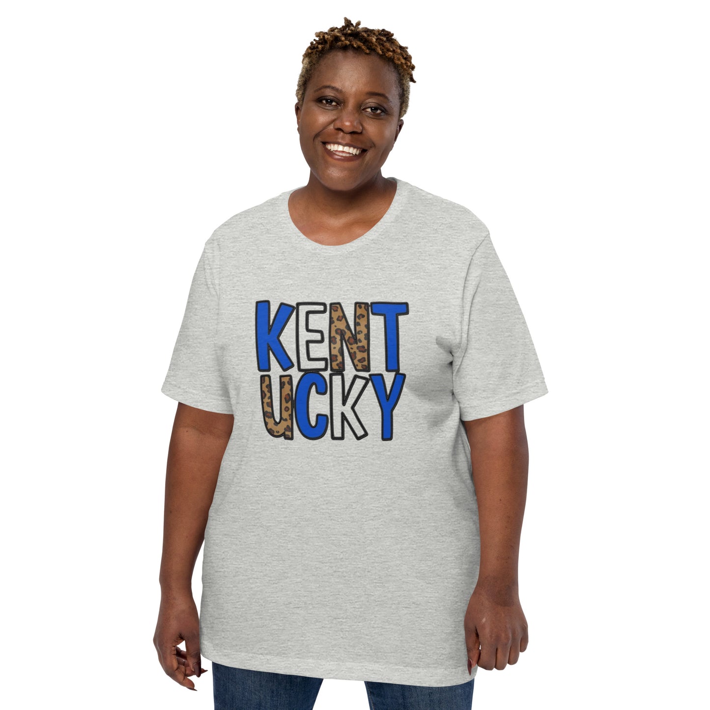 Kentucky Blue, White, & Leopard Unisex t-shirt