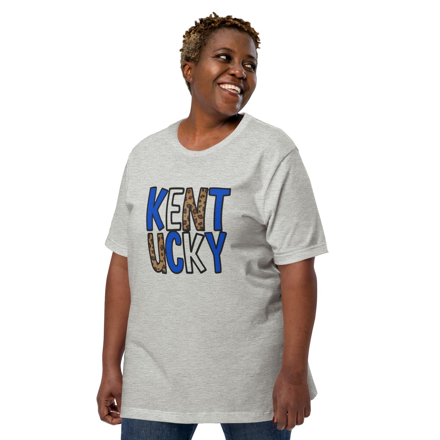 Kentucky Blue, White, & Leopard Unisex t-shirt