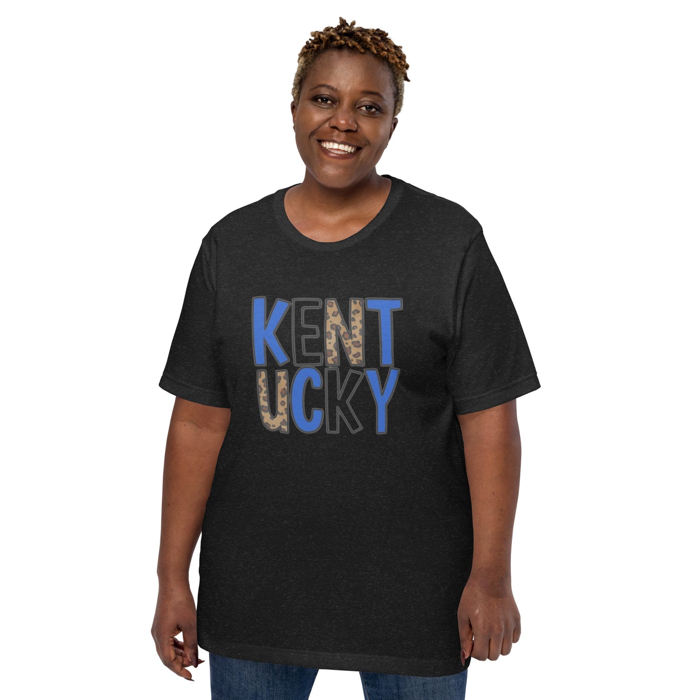 Kentucky Blue, White, & Leopard Unisex t-shirt