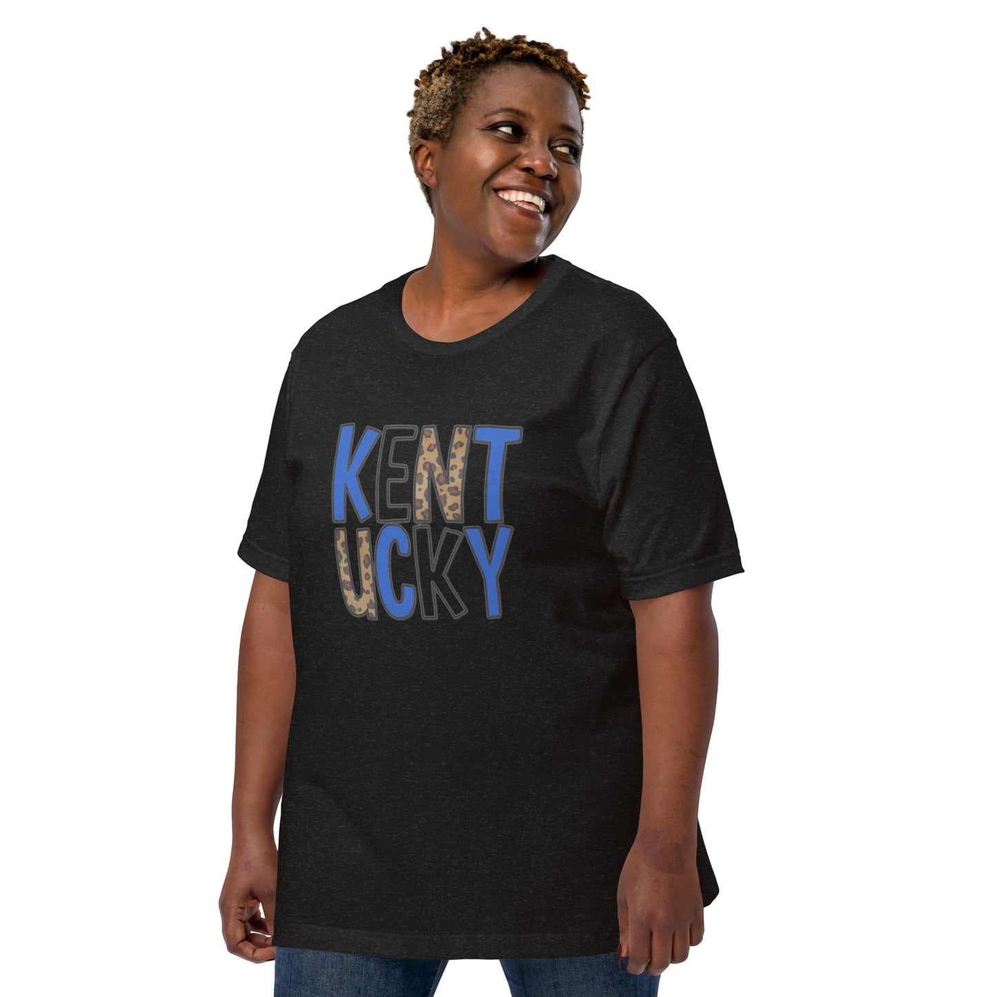 Kentucky Blue, White, & Leopard Unisex t-shirt