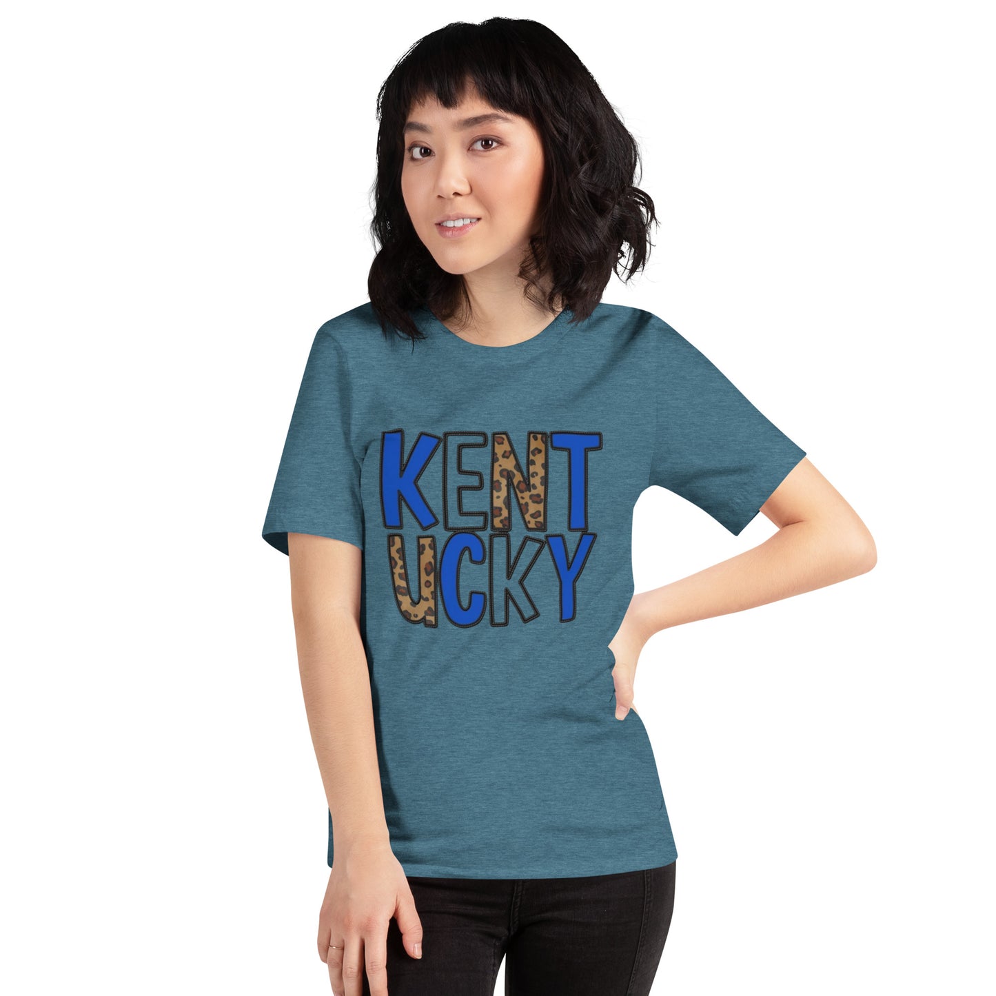 Kentucky Blue, White, & Leopard Unisex t-shirt