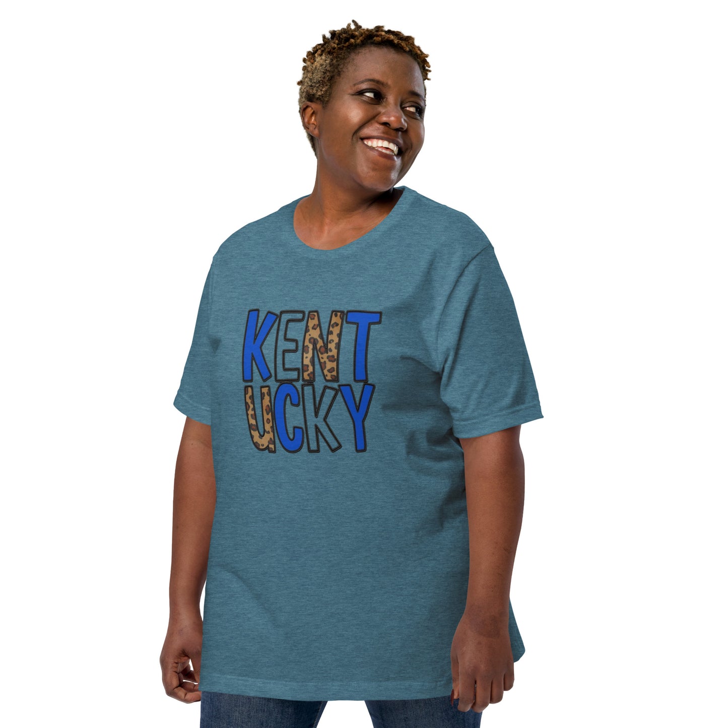 Kentucky Blue, White, & Leopard Unisex t-shirt
