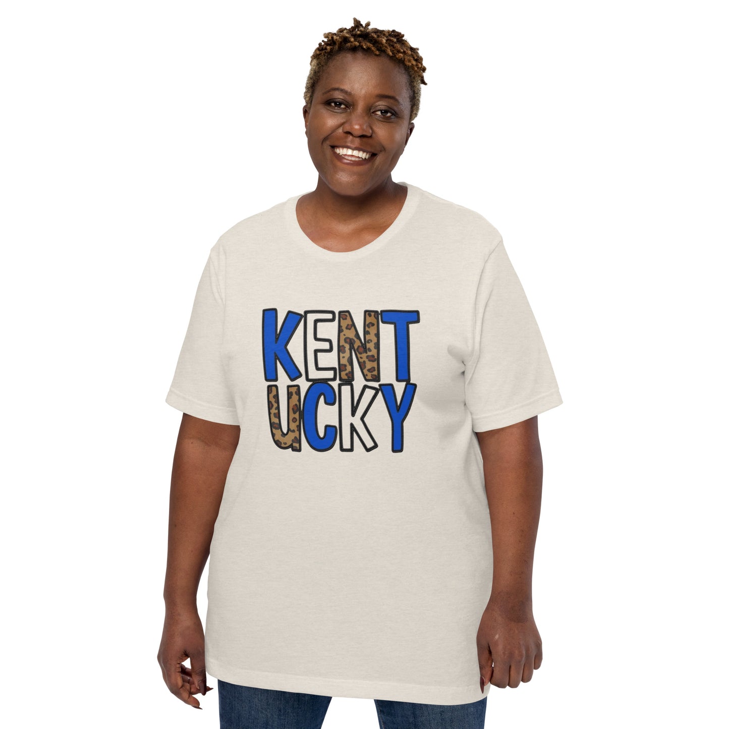 Kentucky Blue, White, & Leopard Unisex t-shirt