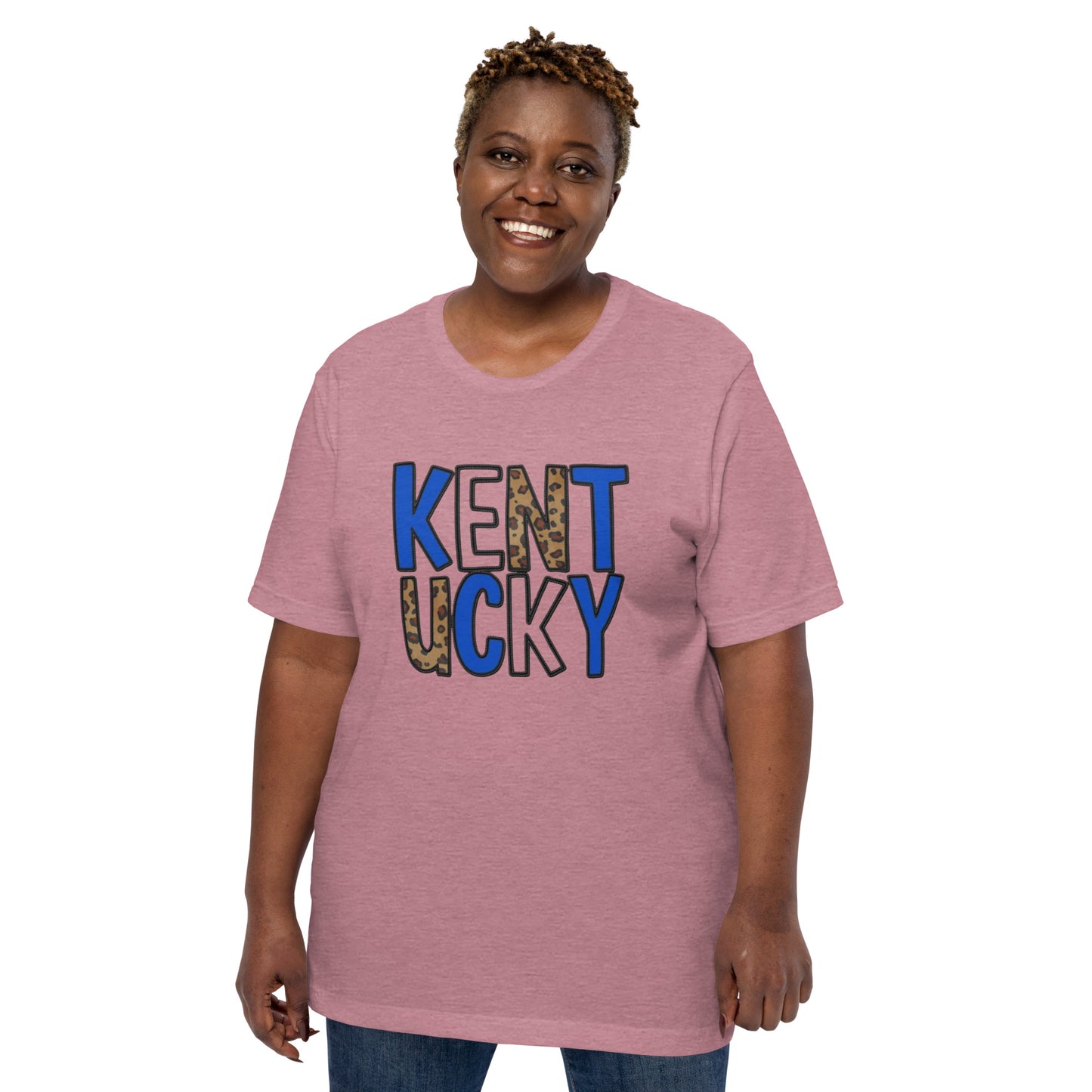 Kentucky Blue, White, & Leopard Unisex t-shirt