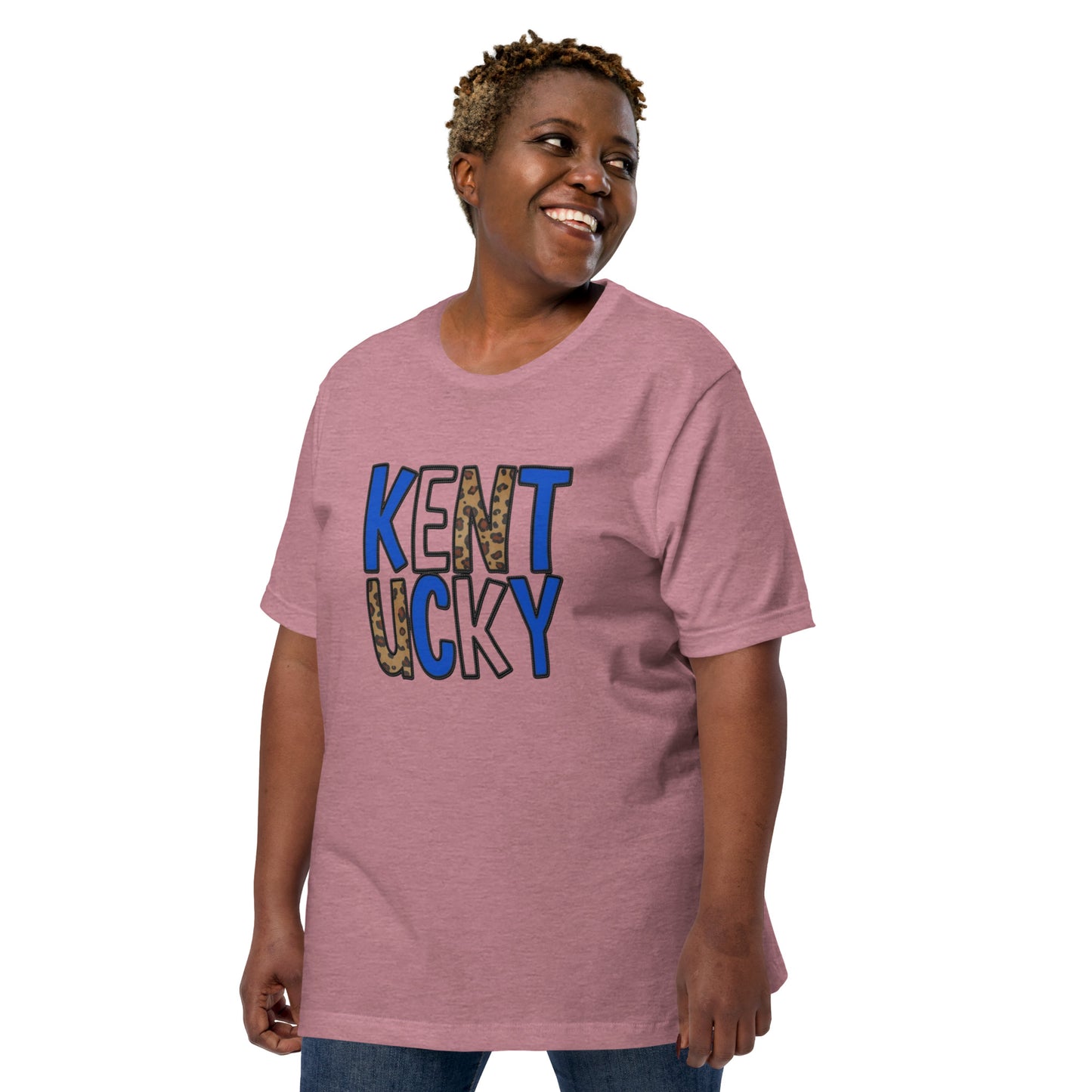 Kentucky Blue, White, & Leopard Unisex t-shirt