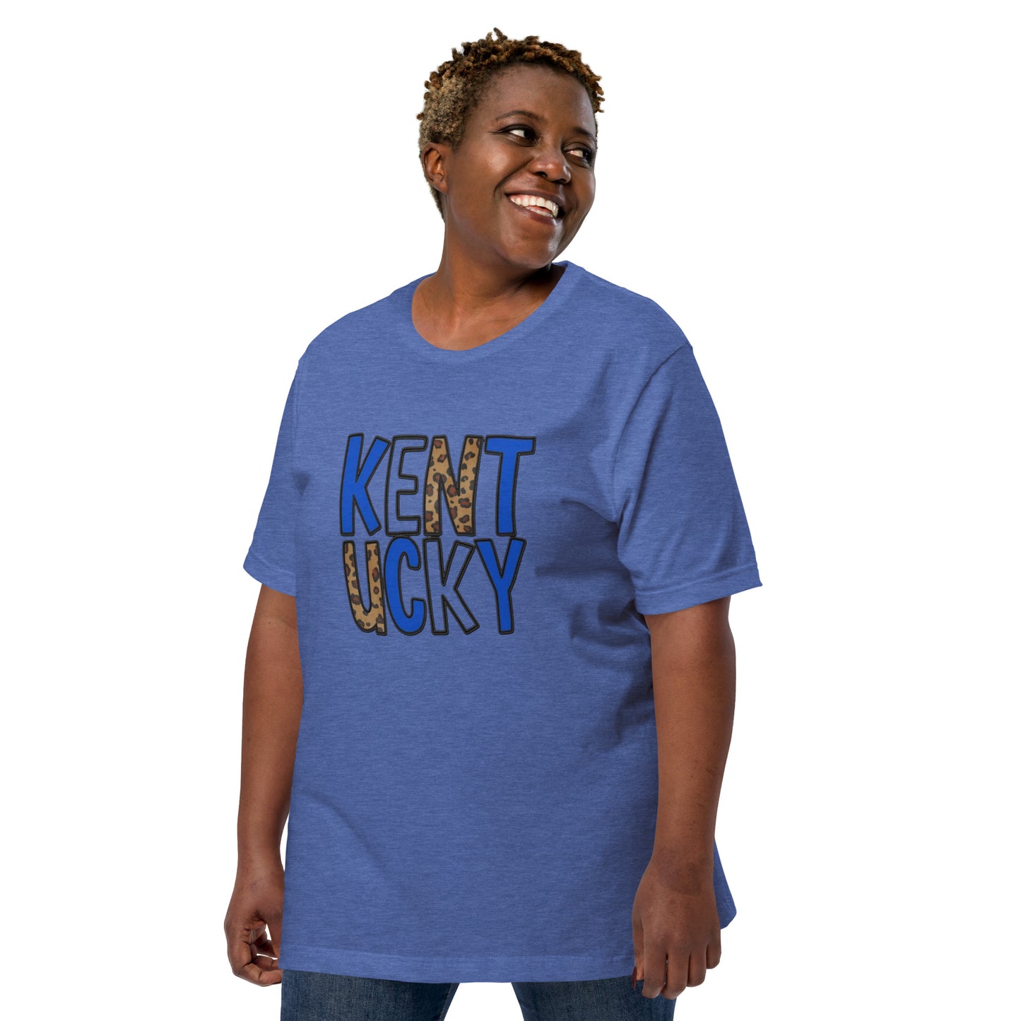 Kentucky Blue, White, & Leopard Unisex t-shirt