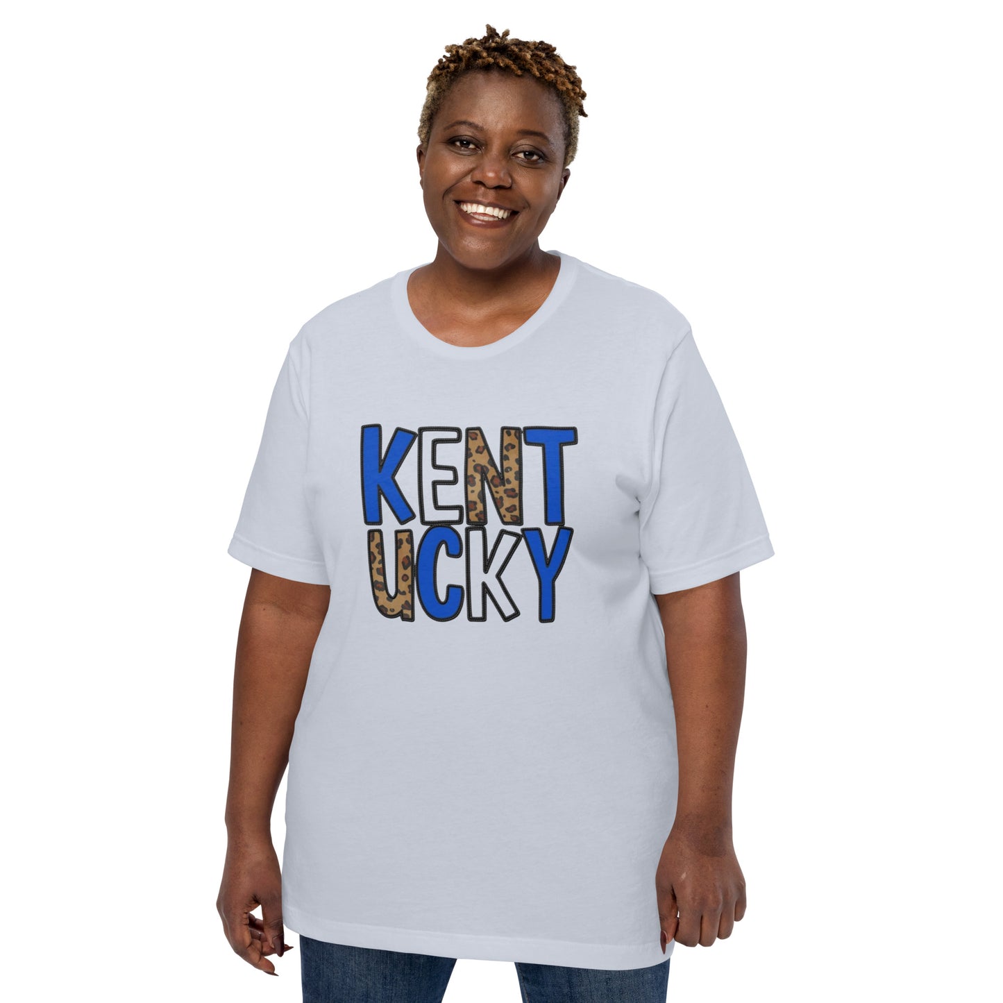 Kentucky Blue, White, & Leopard Unisex t-shirt