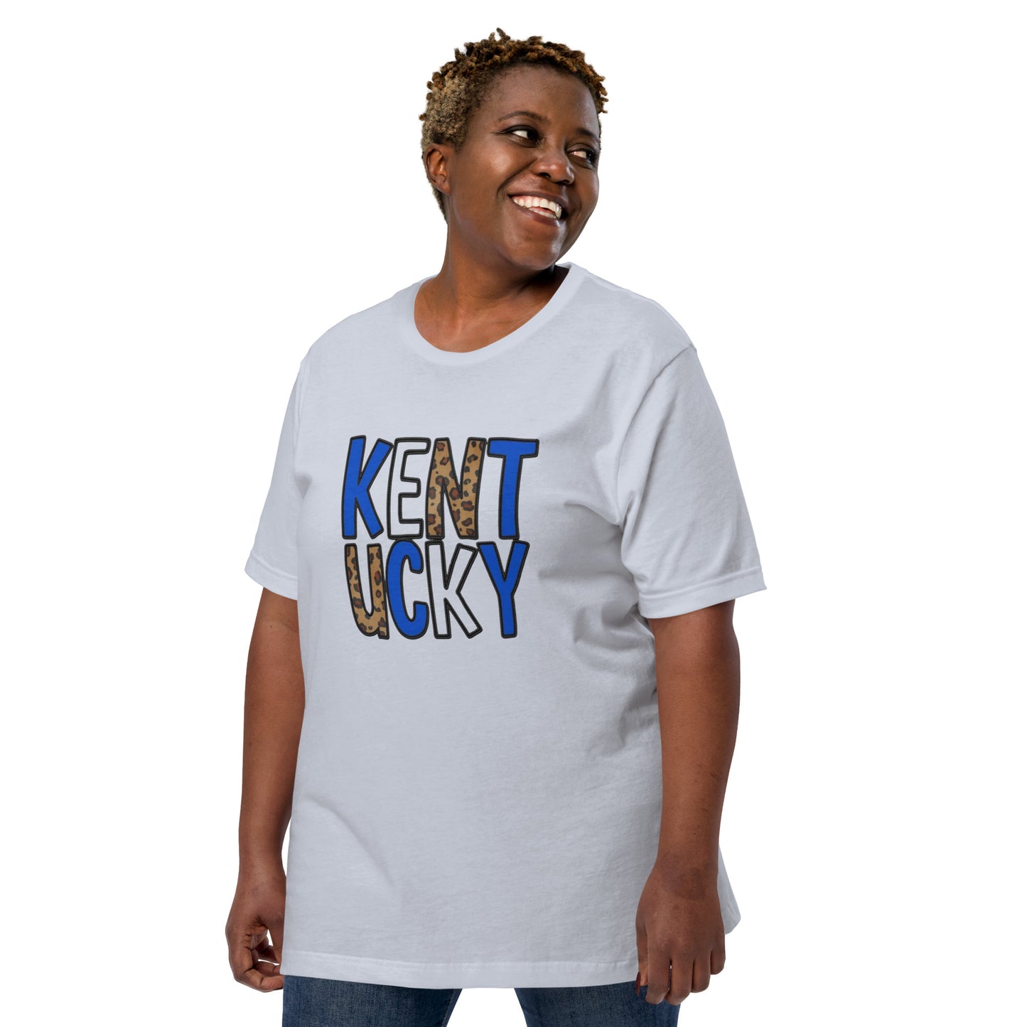 Kentucky Blue, White, & Leopard Unisex t-shirt