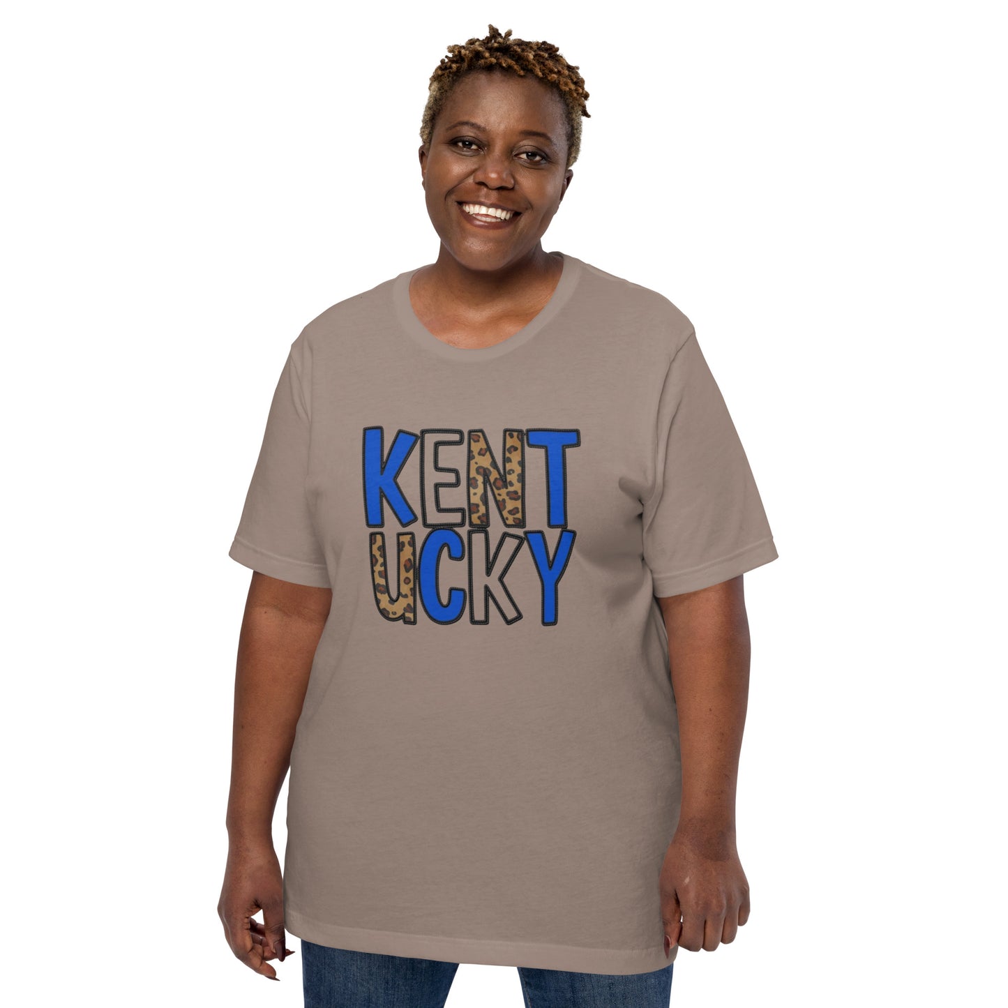 Kentucky Blue, White, & Leopard Unisex t-shirt