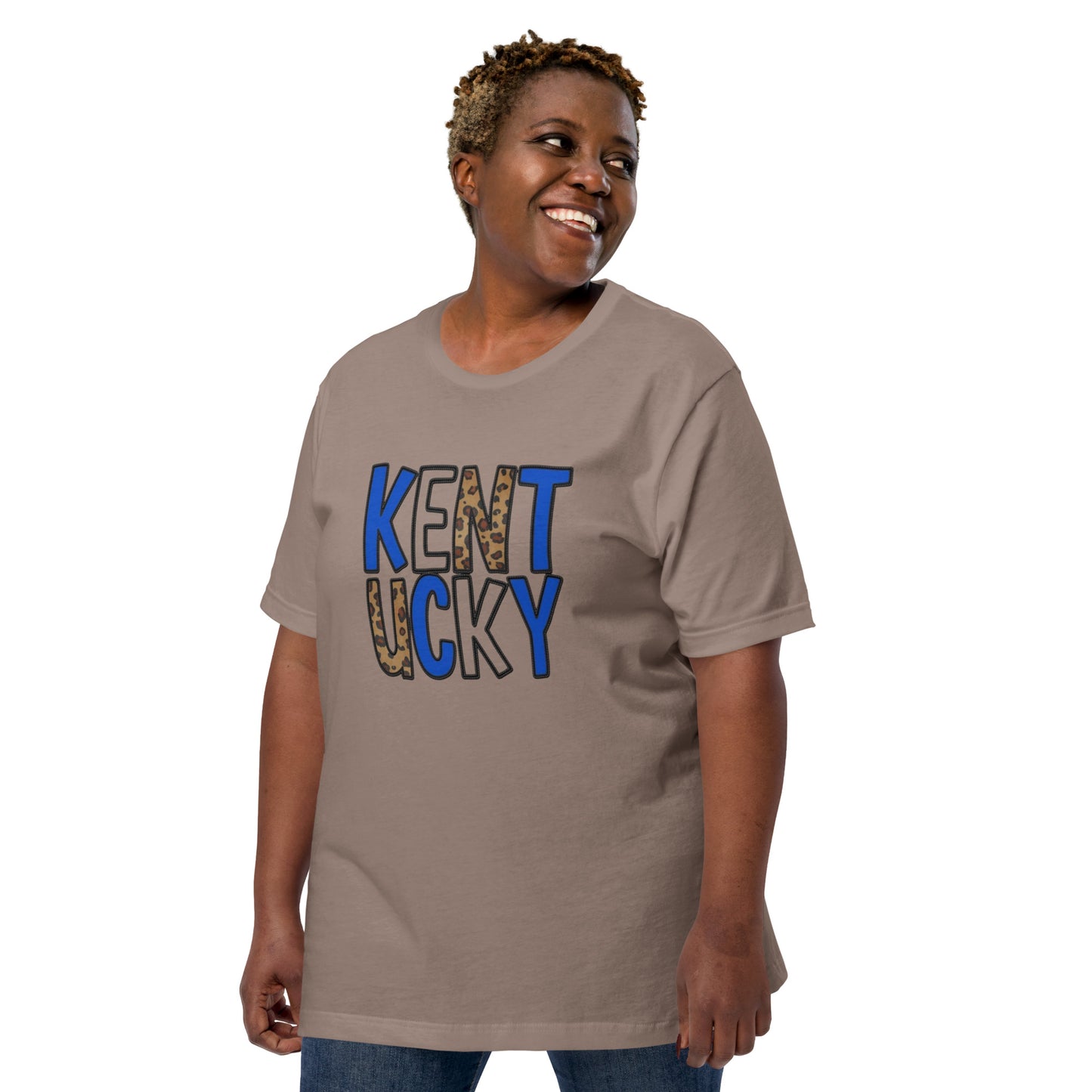 Kentucky Blue, White, & Leopard Unisex t-shirt
