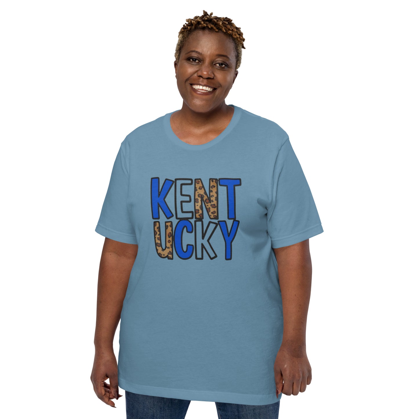 Kentucky Blue, White, & Leopard Unisex t-shirt