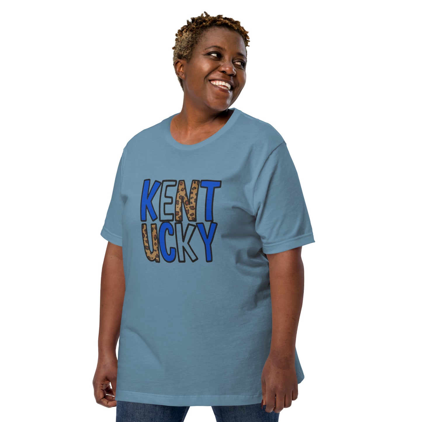 Kentucky Blue, White, & Leopard Unisex t-shirt