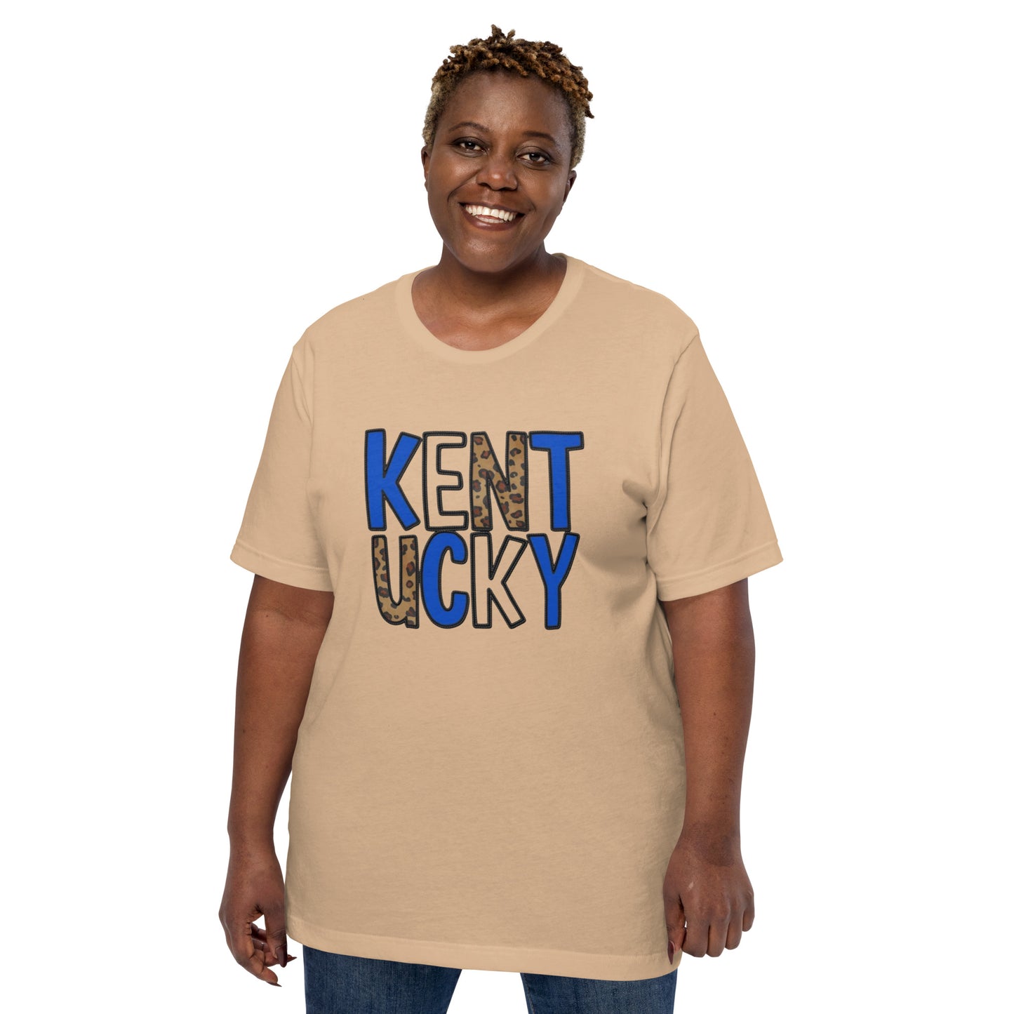 Kentucky Blue, White, & Leopard Unisex t-shirt