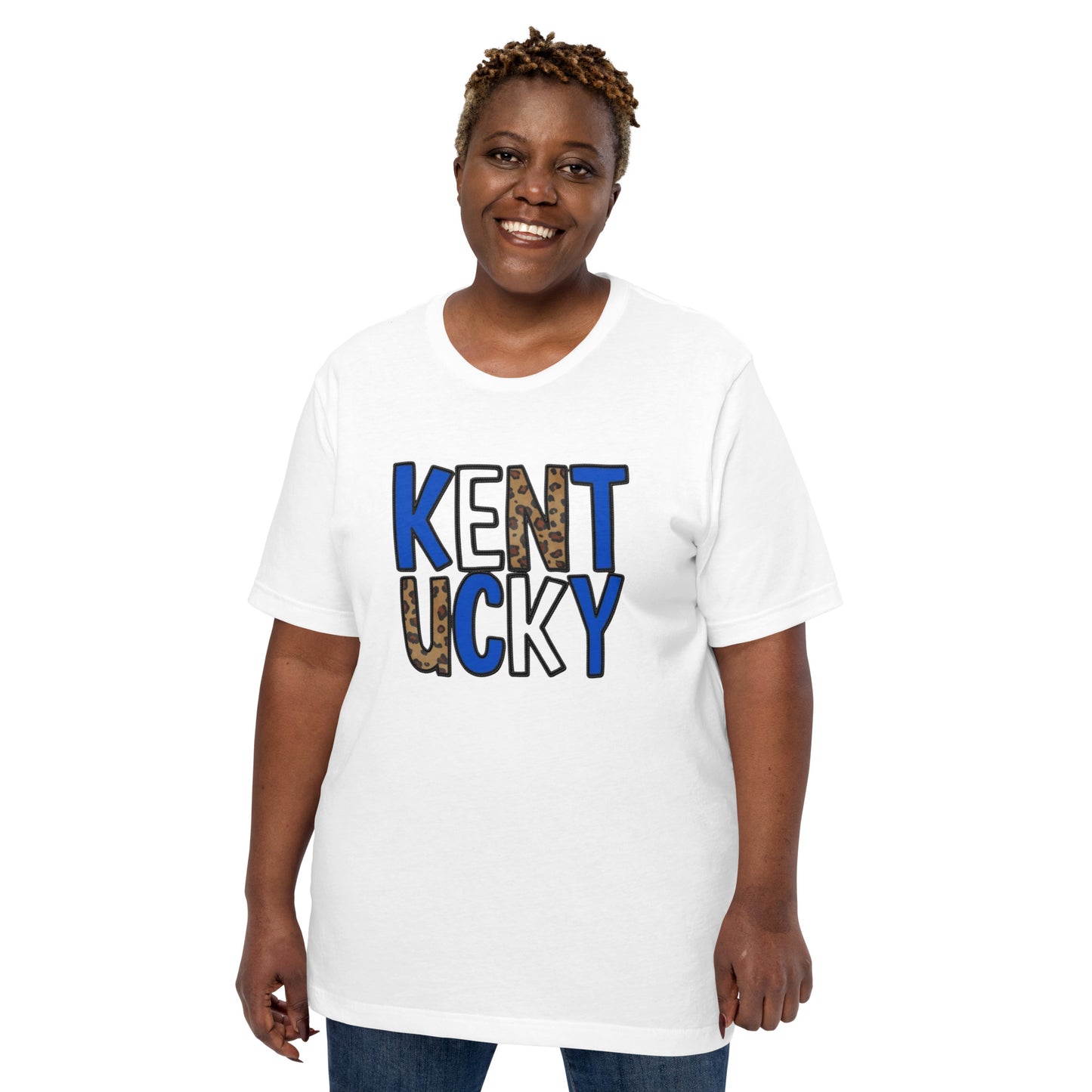 Kentucky Blue, White, & Leopard Unisex t-shirt