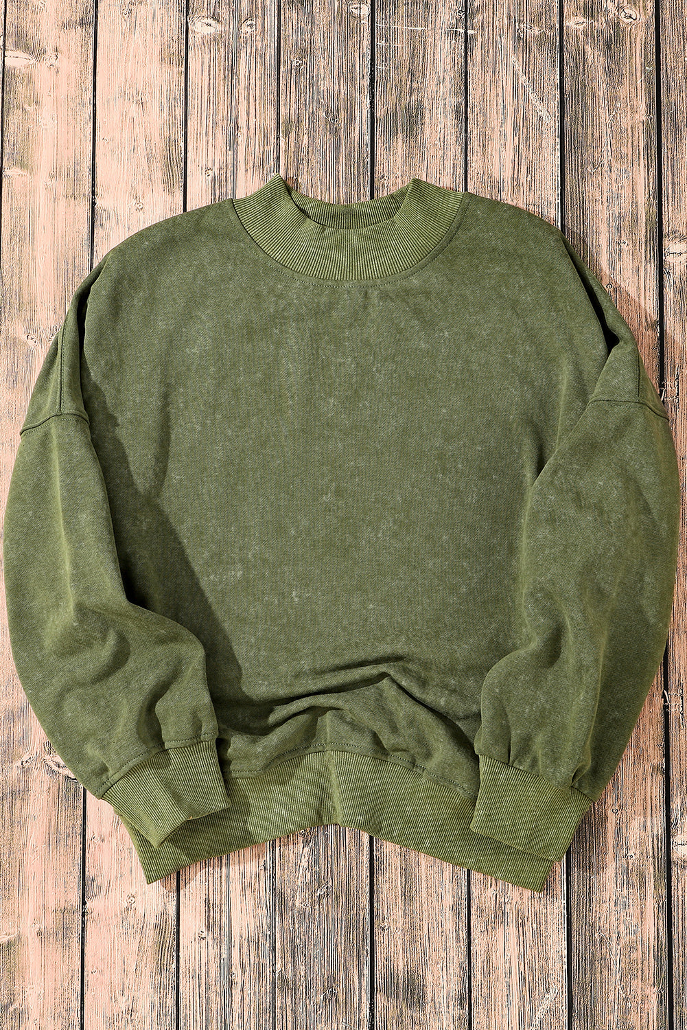 Drop Shoulder Crew Neck Pullover Sweatshirt