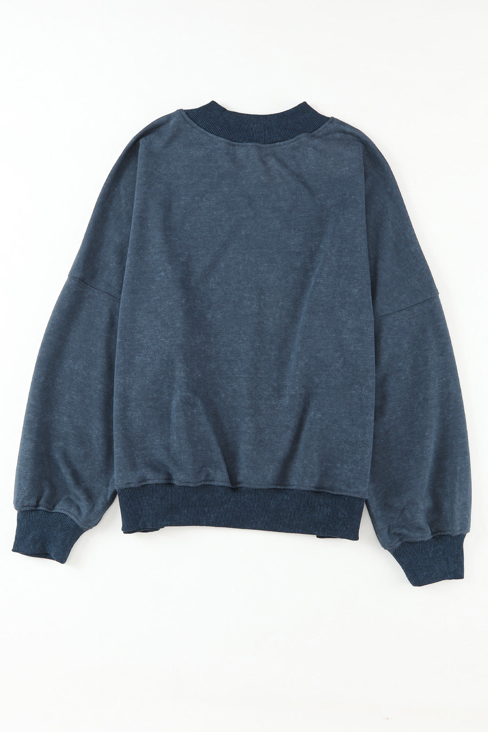 Drop Shoulder Crew Neck Pullover Sweatshirt